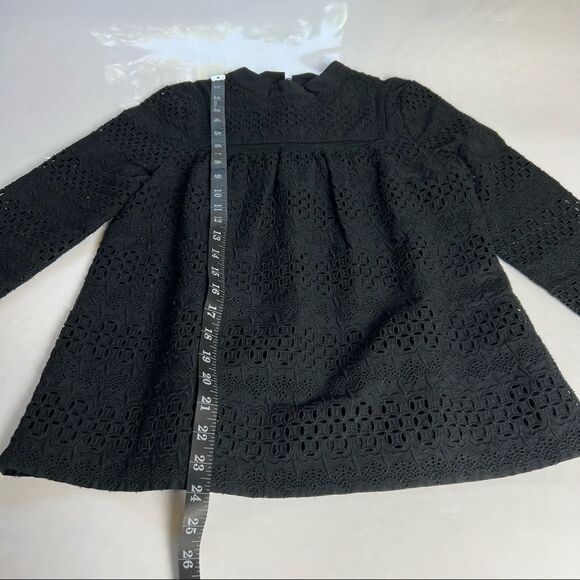 VINEYARD VINES NWT size Small Black Cotton eyelet embroidery top - Picture 10 of 12